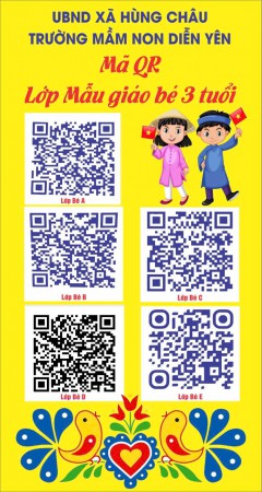 mã QR các  lớp 3 tuổi