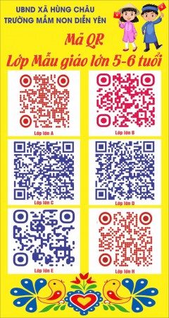 mã QR CÁC LỚP 5 TUỔI
